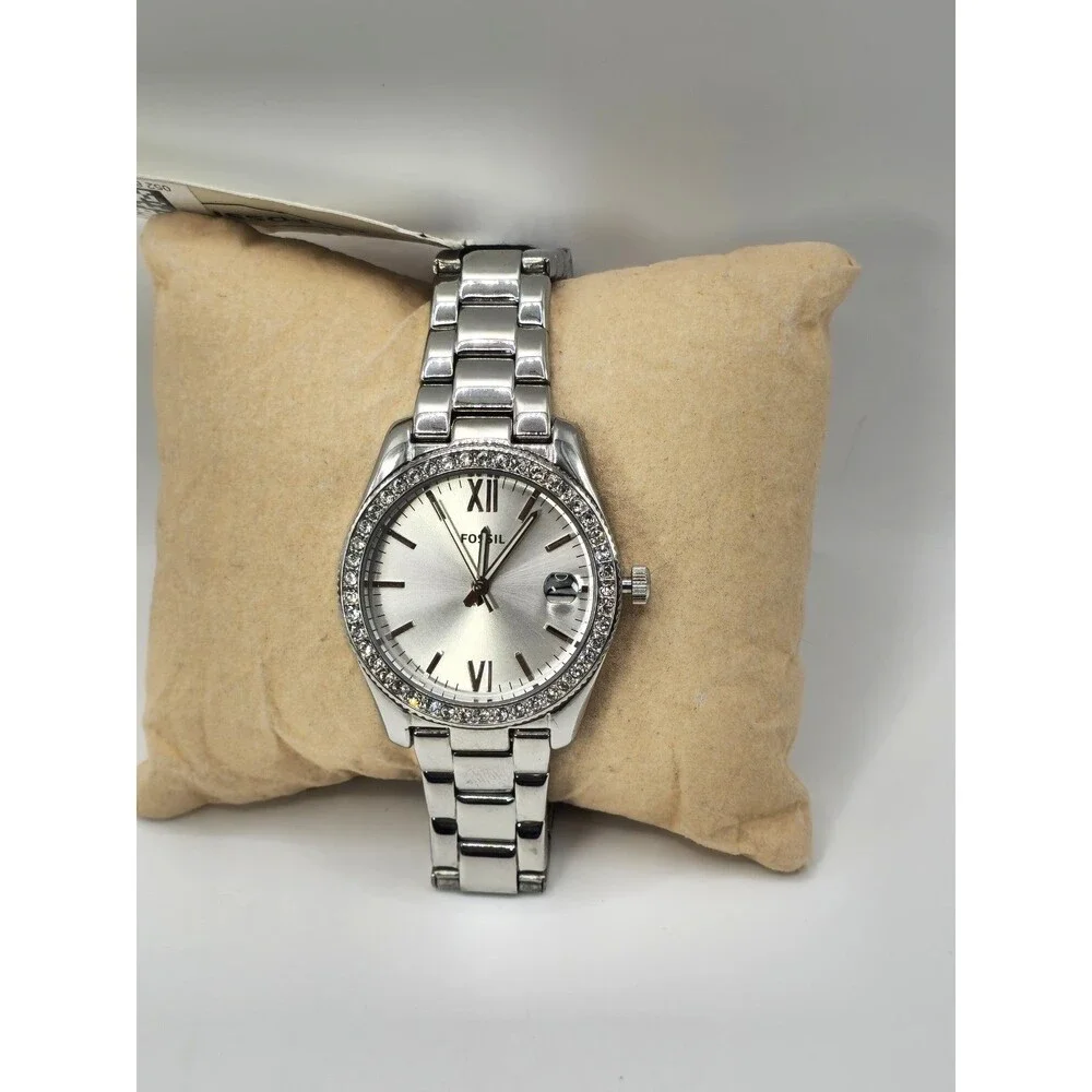 Fossil Scarlette ES4317 Women's Silver Crystal Watch 32mm